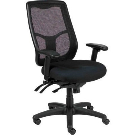 RAYNOR MARKETING LTD. Eurotech Mesh Chair with Ratchet Back - Fabric - Black - Apollo Series MFHB9SL-5806-PM01